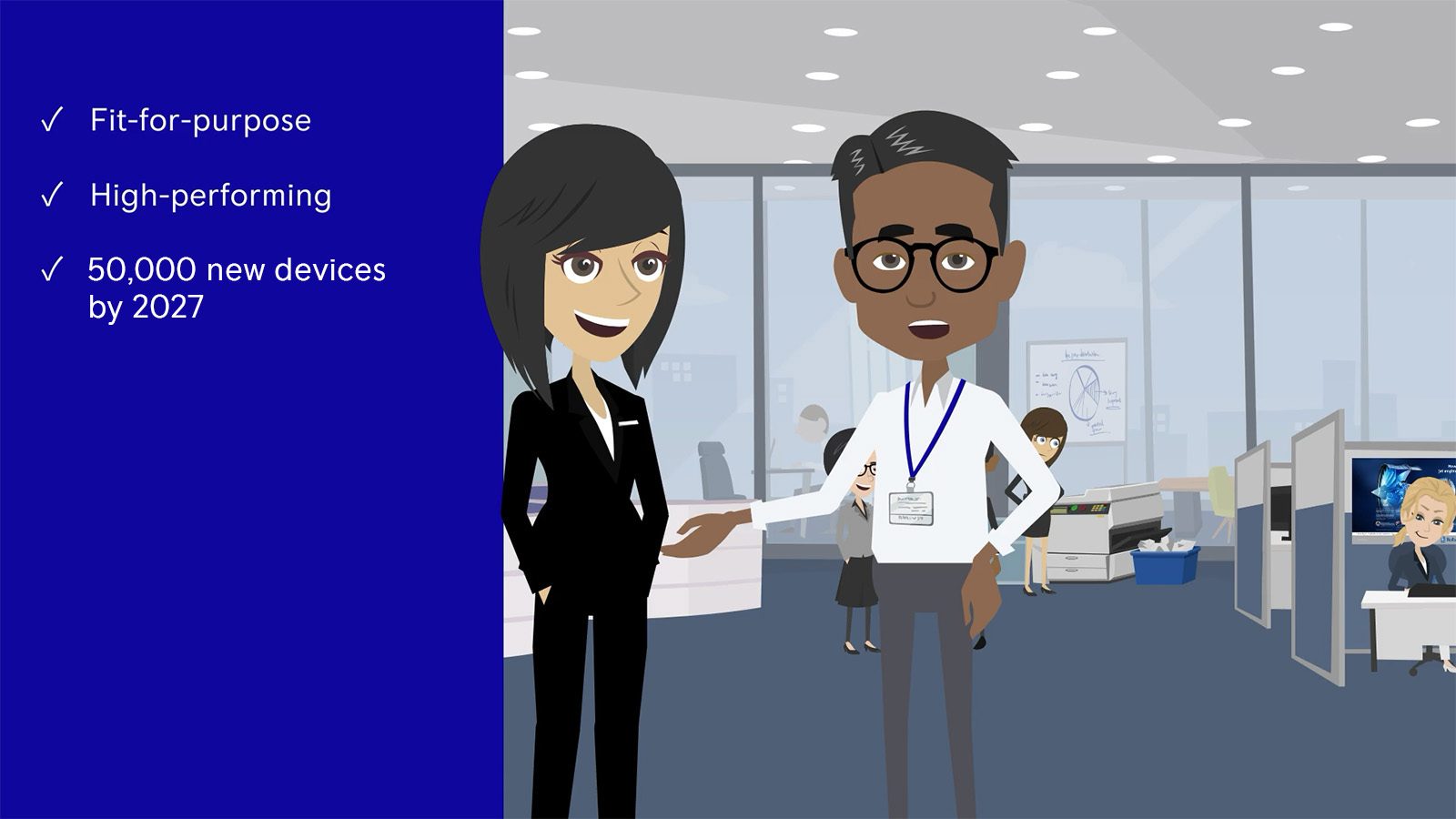 Still from one of the Windows 11 awareness videos