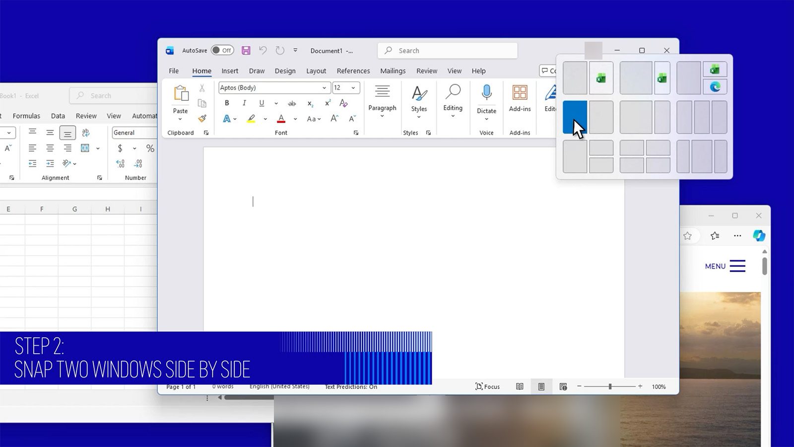 Still from one of the Windows 11 micro-learning pieces